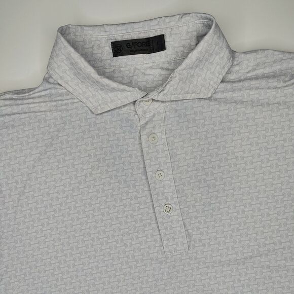 G/Fore Polo Shirt Mens Large Golf Performance Short Sleeve White (Read Desc) - Picture 3 of 10